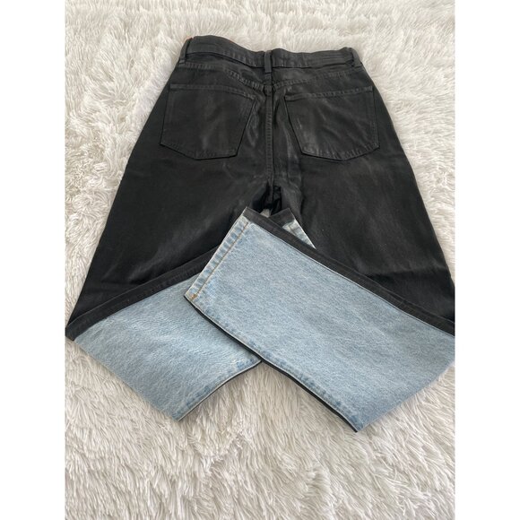 REVICE Womens High Waisted Two Tone Jeans with Button Fly Size 28 - Picture 5 of 7